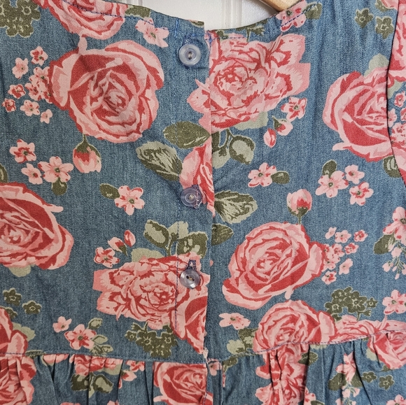 NWT Little Lisa Cheerwin Toddler Dress Size 100 (3-4 Years) Blue And Pink Floral - Picture 3 of 7